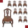 SET OF TEN LOUIS XV WALNUT CHAIRS, MID-18TH CENTURY