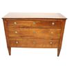 Antique solid walnut chest of drawers, Louis XVI period, 18th century