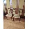 Pair of walnut chairs, 1800s