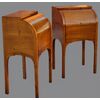 Pair of roll-top bedside tables, Veneto area (probably Vicenza), early 19th century