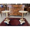 Golden pedestal tables