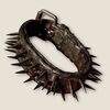 18th century leather and wrought iron mastiff dog collar