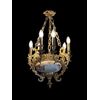 Gilt bronze chandelier.