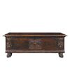 Carved walnut wood chest. Italy, 17th century.