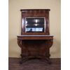 Carlo X style walnut console with mirror, 19th century