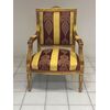 Poltrona Napoleone III in legno intagliato e dorato