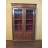 Two-door showcase with Napoleon III style inlays, dimensions L94xW36xH163 cm