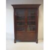 Mahogany bookcase with two doors and solid columns in Empire style from the early 1800s, dimensions: L148xW45xH228 cm.