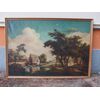 DIPINTO OLIO SU TELA DI PAESAGGIO EPOCA 800 cm 167xH115