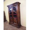 Walnut bookcase with two doors, Provençal style, early 1800s, cm L145xP43xH238 (body measurements)