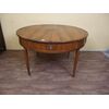 Round walnut table in Piedmontese Directory style, 19th century, diameter 130xH80 cm