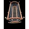 Rare Valsesian cradle in painted wood, 19th century