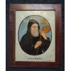 Glass painting depicting Saint Francis of Paola, 18th century