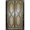 02 Porte venete laccate color avorio e decorate con cornici a mecca