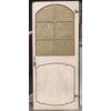 Porta piemontese di gusto provenzale dipinta a tempera
