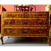 Venetian 18th-century walnut burl chest of drawers