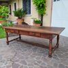 Large Tuscan Walnut Fratino Table from the 1700s