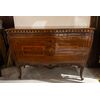 Piacenza chest of drawers with 2 drawers, carved and inlaid, curved on the front and sides - mid-1700s