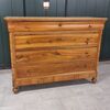 Venetian chest of drawers, light walnut and cherry wood, from 1850 with 4 drawers