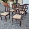 COMPLETE SET OF 6 19TH CENTURY WALNUT CHAIRS