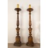 Coppia di candelieri fine '700 in legno intagliato