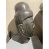Large black stone head. China, 18th century.