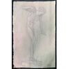 Pencil and white lead drawing on paper with a neoclassical subject. Arturo Pietra. Bologna.
