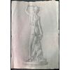 Pencil and white lead drawing on paper depicting a neoclassical figure. Arturo Pietra. Bologna.