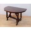 Mid-19th century walnut trestle half-moon console - console - small table - wall table