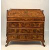 Walnut and burr walnut veneered drop-front chest of drawers, Lombardy (Brescia), 18th century