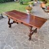 Large Tuscan Refectory Table from the 1800s in Walnut