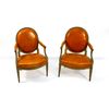 Pair of lacquered wood armchairs, Georges Jacob, Paris, late 18th century