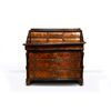 Walnut burl veneered slant-front chest of drawers, Lombardy, 18th century