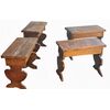 Set of four antique wooden benches, 17th-century style