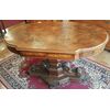 Italian coffee table Louis Philippe walnut root with drawer