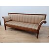 Louis XVI sofa with scroll arms - walnut - 18th century / 1700s - bench -