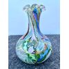 Vasetto in vetro pesante sommerso ‘bizantino’con inclusioni a murrine,filigrana e ossidi metallici.A.v.e.m Murano.