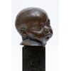 Scultura in bronzo con volto busto di bimbo