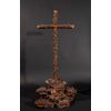 Giovanni Paolo Schor (Innsbruck, 1625 - Rome, 1674), Jansenist wooden cross in carved and lacquered walnut     