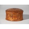 Venice, (Late 18th century - Early 19th century), Round box for tobacco, leather and poor art     