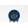 Castelli d&#39;Abruzzo (16th century), Blue plate with scales decorations and Iznik imitation medallions, polychrome majolica     