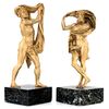 Due sculture in bronzo dorato XIX secolo