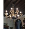 Murano chandelier 30/40 years h.150x95 color Amber lights 8