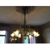30/40 years Murano chandelier 6 lights green 105x105
