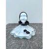 Paperweight press papier a milky submerged glass depicting Pierrot.Murano     