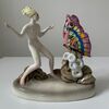 LENCI, Claudia Formica, statuina ceramica decorata a mano
