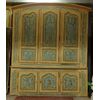lib120 - lacquered and painted bookcase-cabinet, 18th century, cm l 270 xh 313 x d. 55     