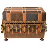 Antico sgabello imbottito inglese - O/4816 -