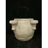 Mortaio da Farmacia, finemente decorato - Marmo Biancone di Asiago - 19° secolo - Venezia - 29 x 29 x H 20 cm