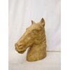 Strepitosa Scultura - Testa di Cavallo - H 33 cm - Marmo Giallo Reale - XX secolo - Venezia